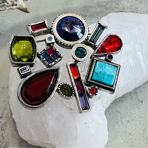 Patricia Locke 2012 Synthesis Crystal Brooch - Picture 11 of 16